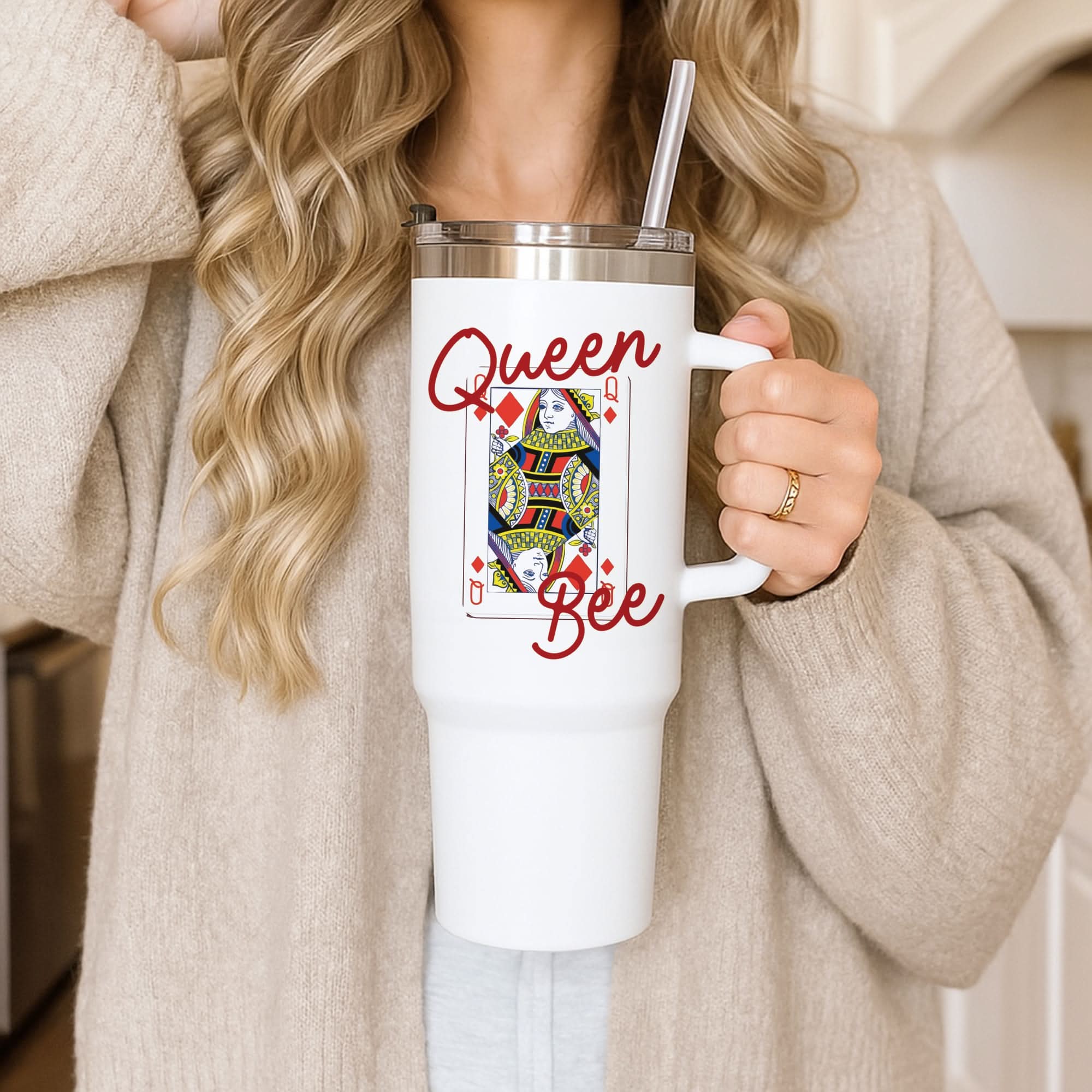 Queen Bee Playing Card Tumbler