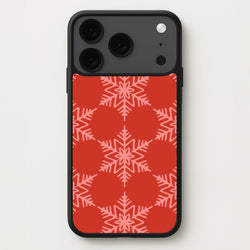 Red Giant Snowflakes Christmas Pattern iPhone 17 Pro Case