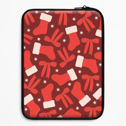 Stockings And Bows Pattern Universal Laptop Sleeve