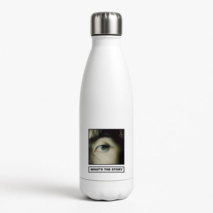 What's The Story Orange White Water Bottle