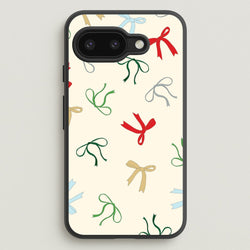 Coquette Christmas Bows Pattern Google Pixel 9a Case