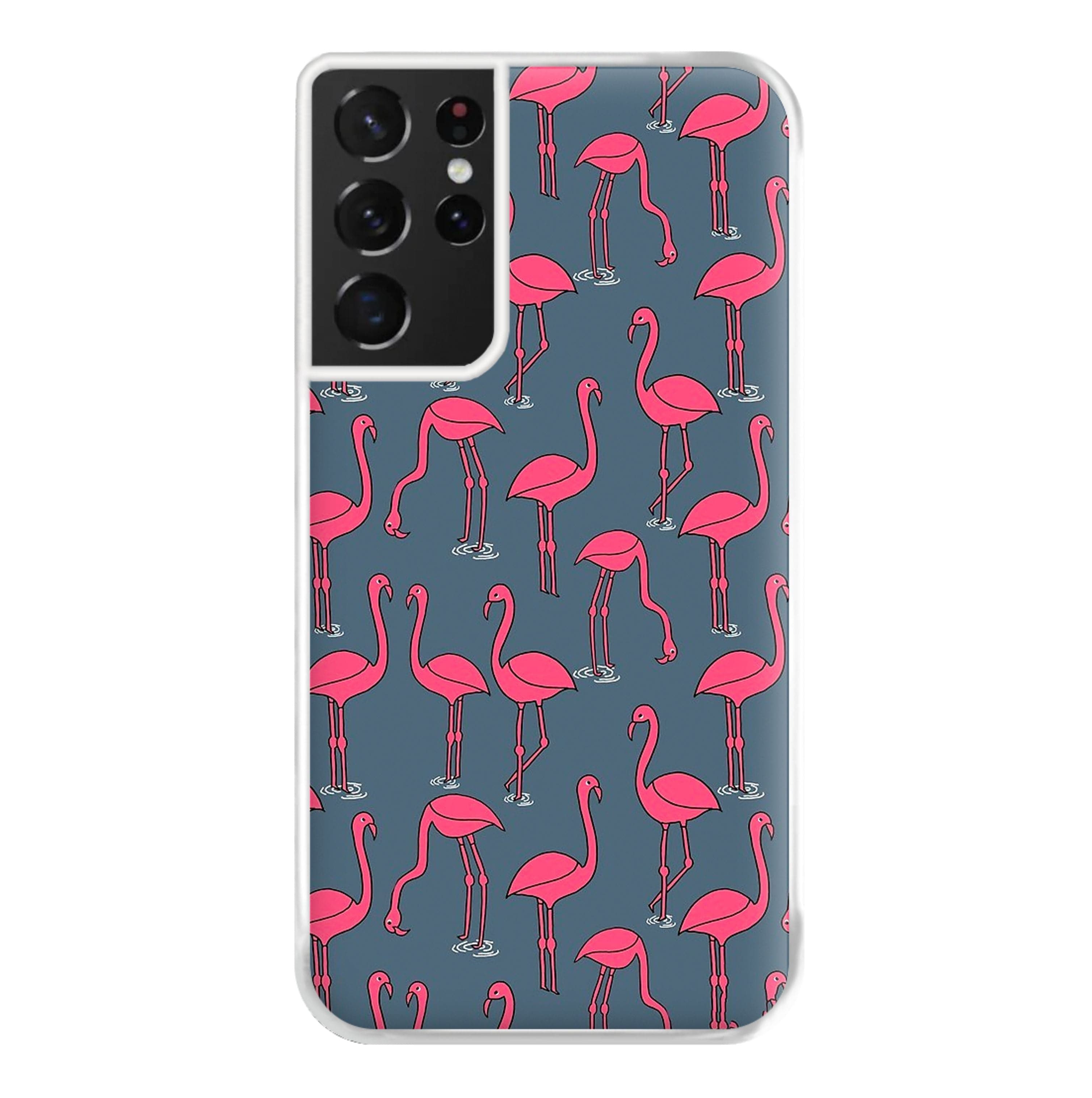 Basic Pink Flamingo Pattern Phone Case