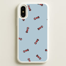 Race Cars Pattern Blue iPhone X / XS Case