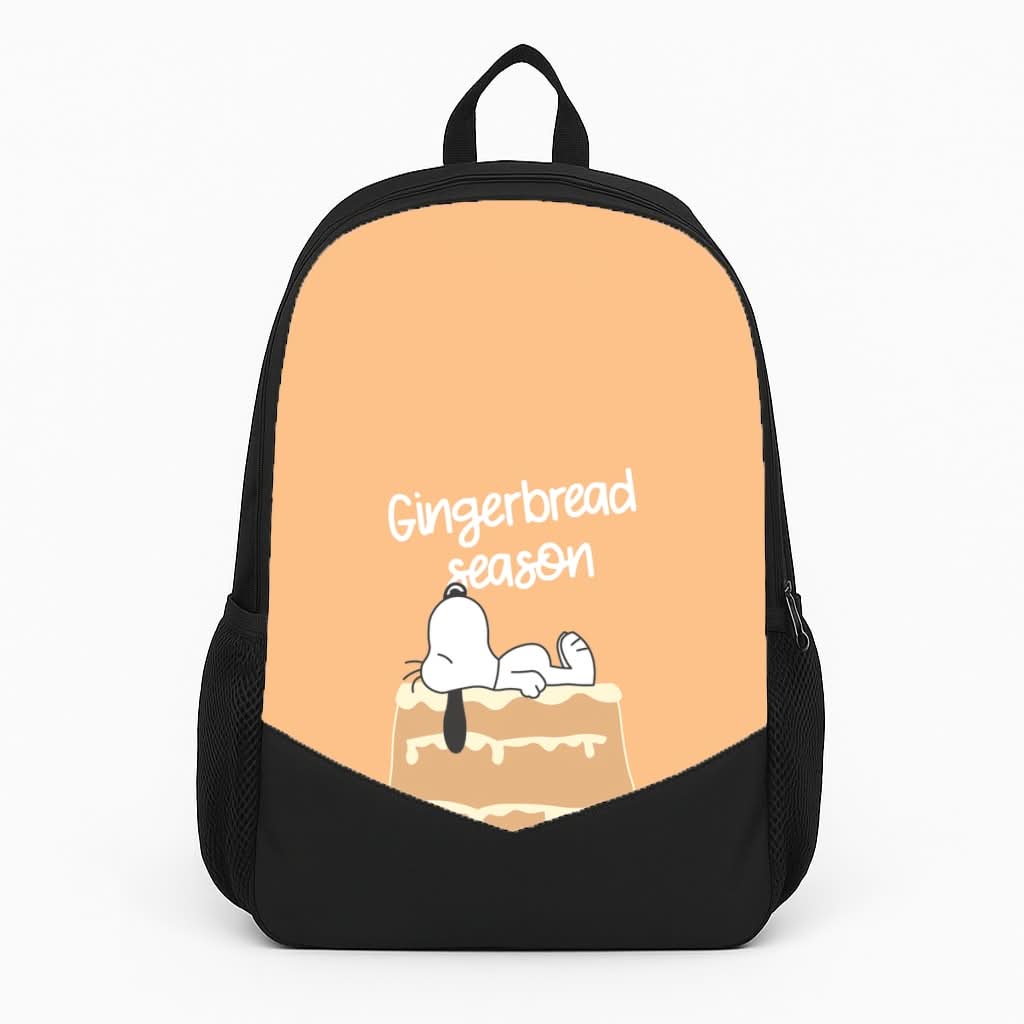 Cartoon Beagle Gingerbread House Backpack