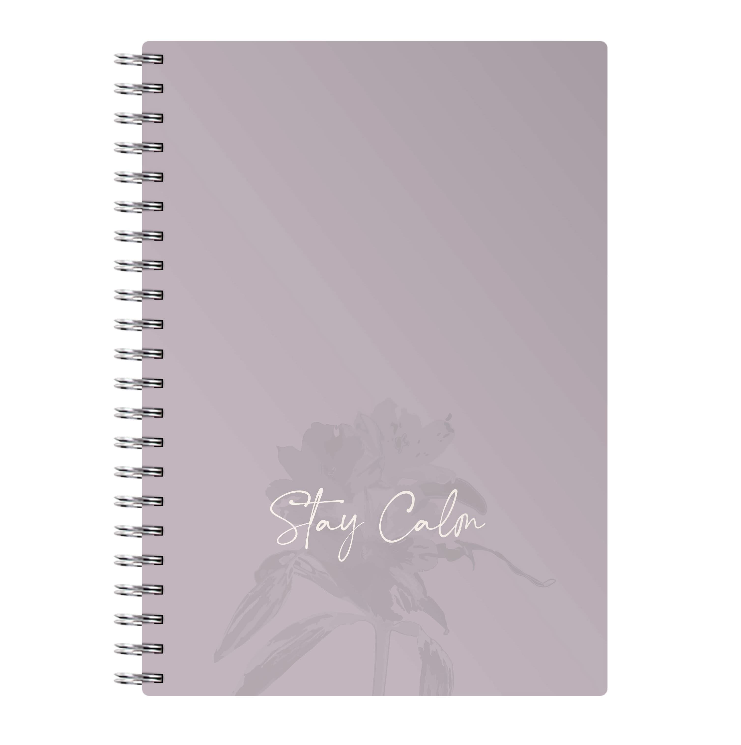 Mauve Stay Calm Notebook