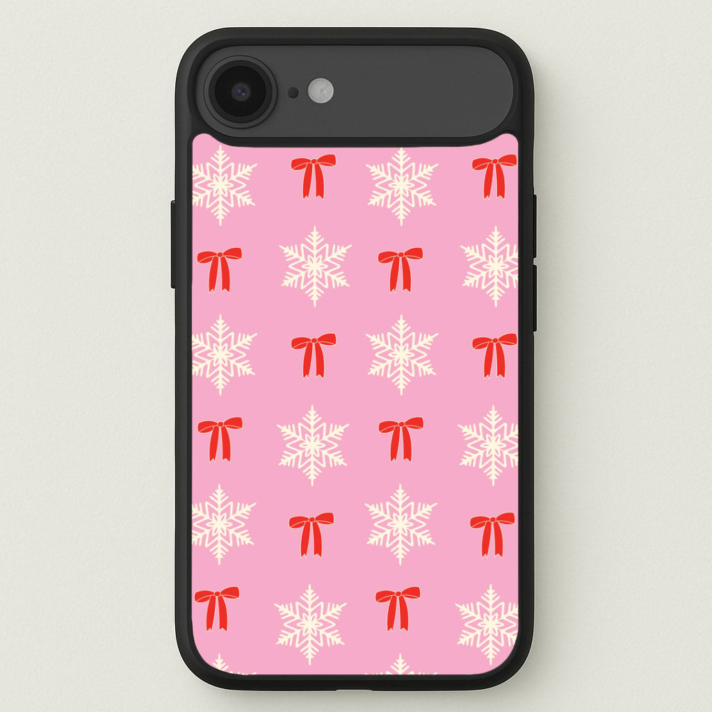 Coquette Bows And Snowflakes Pattern iPhone 17 Air Case