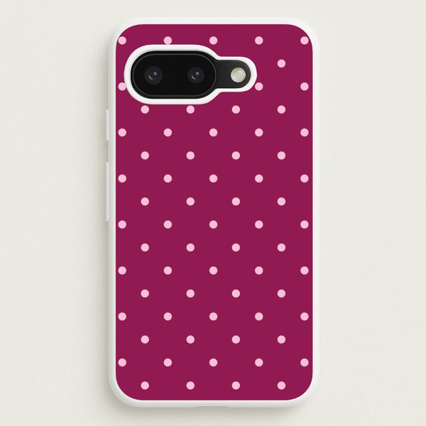 Raspberry Polka Dots Google Pixel 9a Case