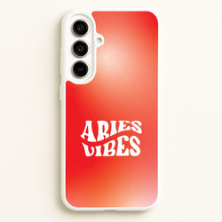 Aries Vibes Gradient Zodiac Galaxy A56 Case