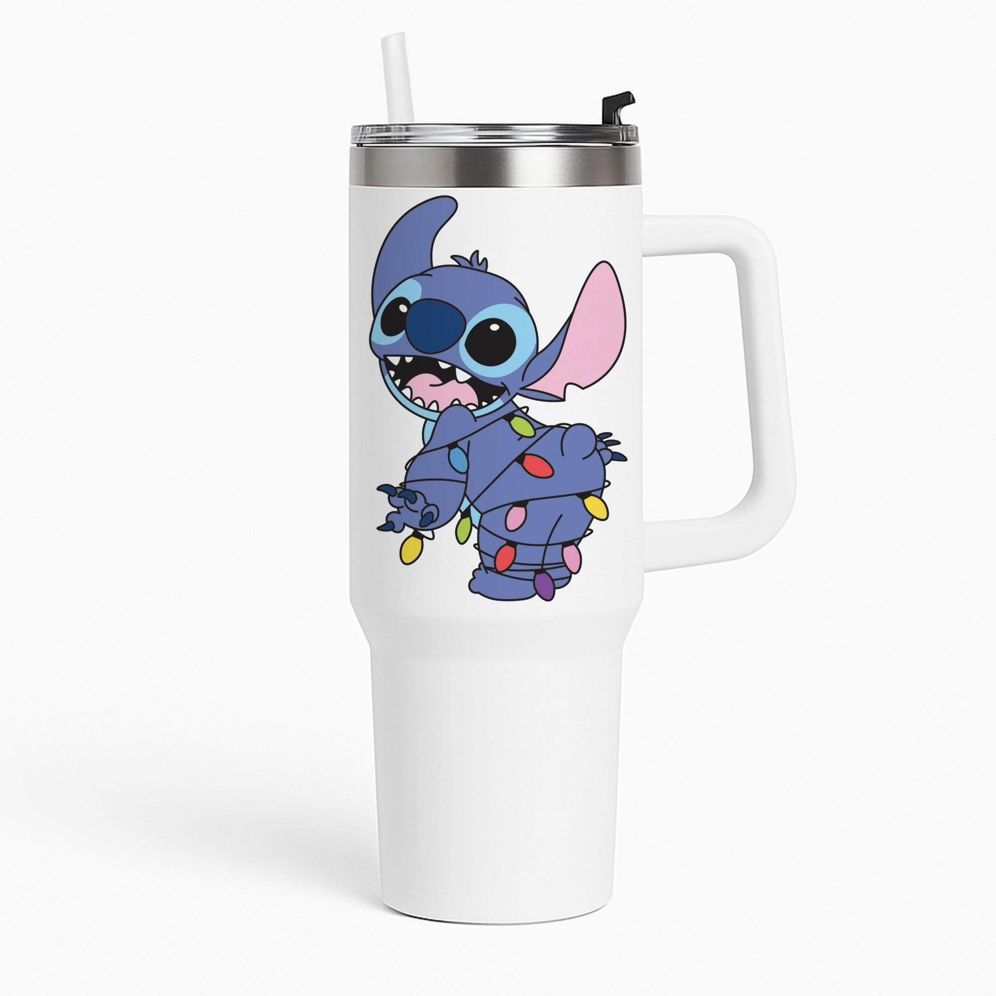 Cute Blue Alien Fairylights Tumbler
