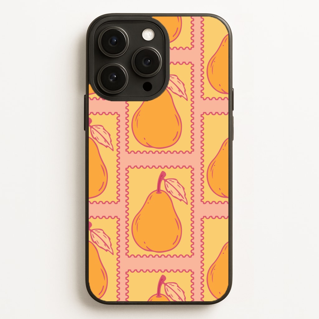 Pear Stamps Pattern Phone Case for iPhone, Samsung Galaxy and Google Pixel
