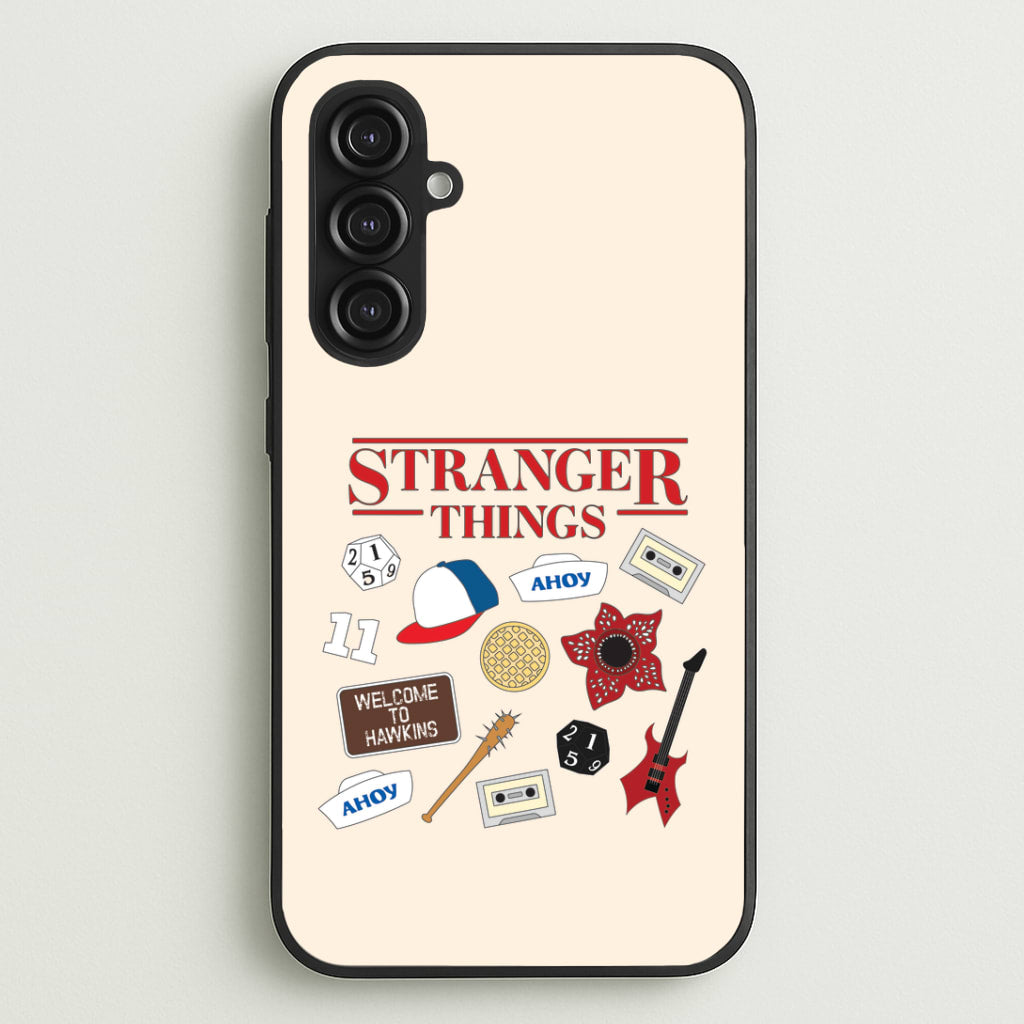 Stranger Things Cartoon Icons Galaxy S23FE Case