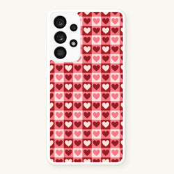 Pink Tartan Love Hearts Pattern Galaxy A33 Case