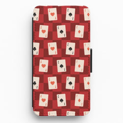 Card Deck Checkered Pattern  Flip / Wallet Phone Case
