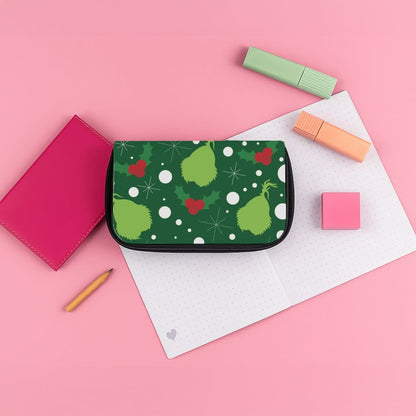 Green Creature Christmas Pattern Pencil Case