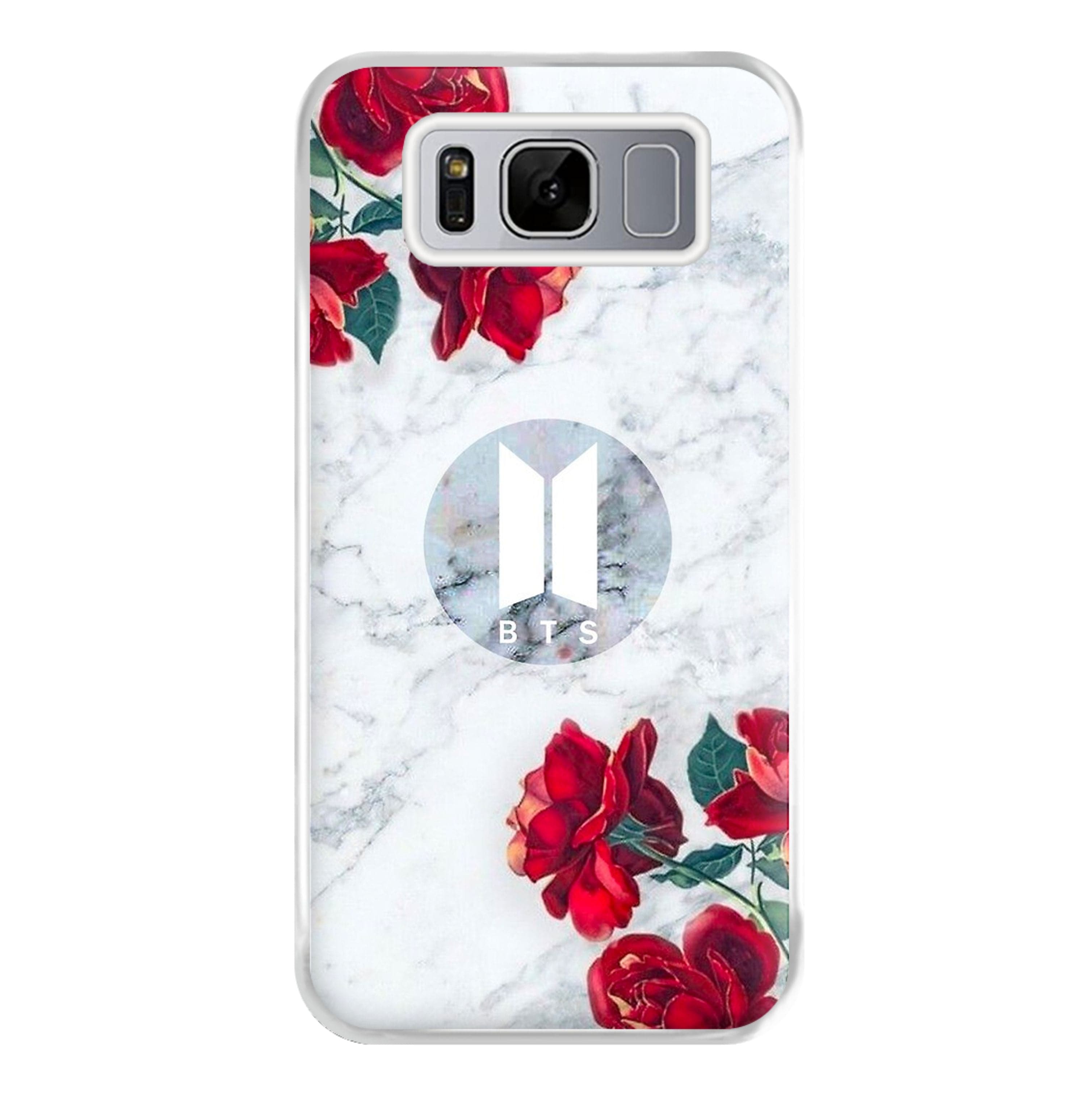 K-Pop Band Logo Marble Roses Phone Case