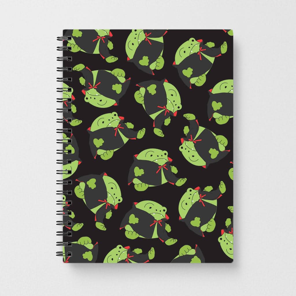 Vampire Frog Pattern  - Halloween Notebook