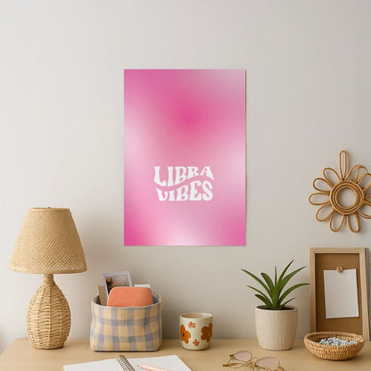 Libra Vibes Gradient Zodiac Art Print