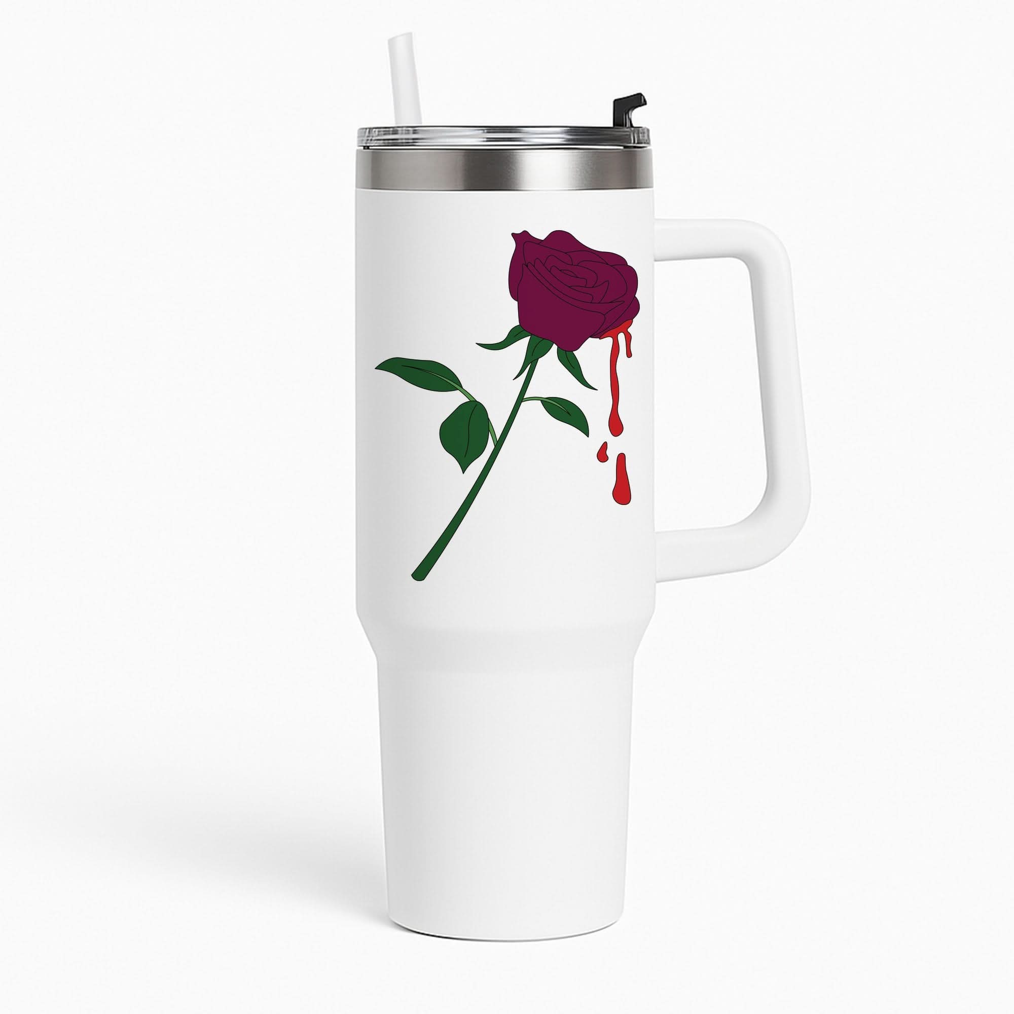 Dark Pink Rose Tumbler