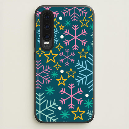 Colourful Christmas Symbols Pattern Huawei P30 Case