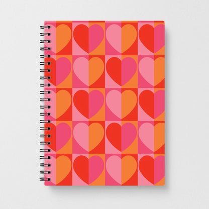 Sunset Hearts Pattern Notebook