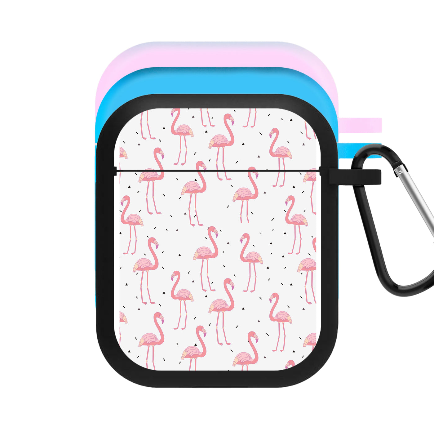 Pink Flamingo Pattern AirPods Case