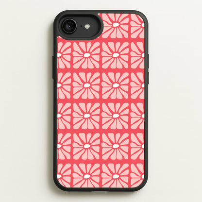 Square Abstract Flowers Pink iPhone 6 Plus / 7 Plus / 8 Plus Case