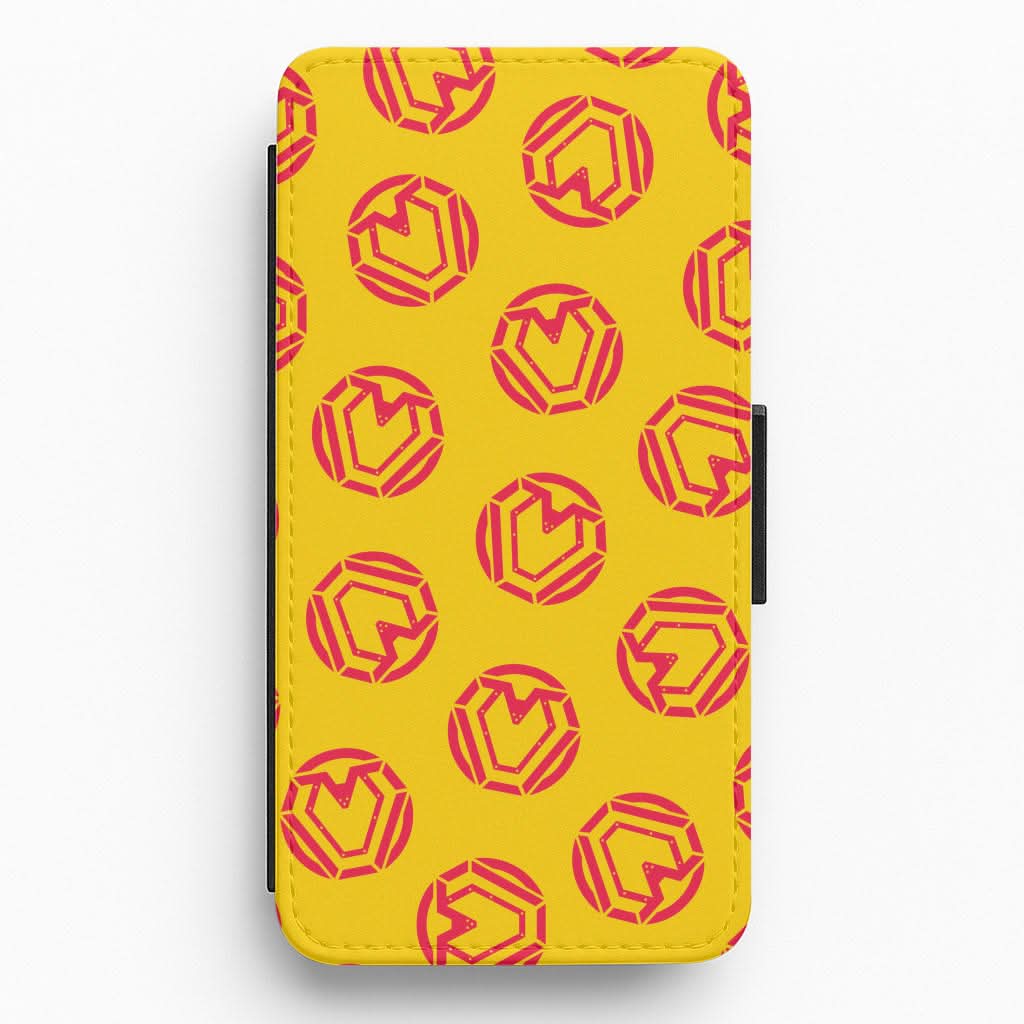 Metal Heart Pattern Flip / Wallet Phone Case