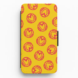 Metal Heart Pattern Flip / Wallet Phone Case
