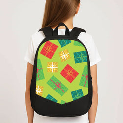 Colourful Abstract Christmas Presents Pattern School Bag