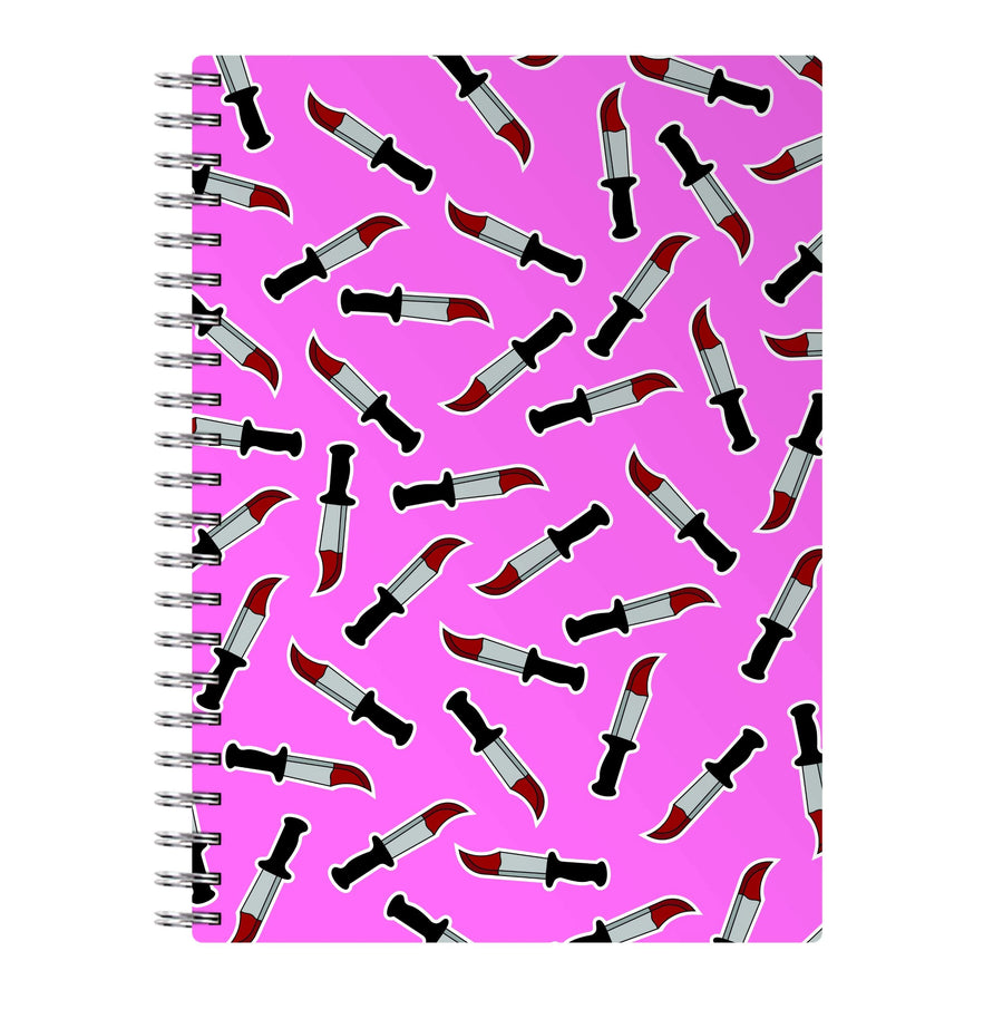 Bloody Knife Pattern Notebook