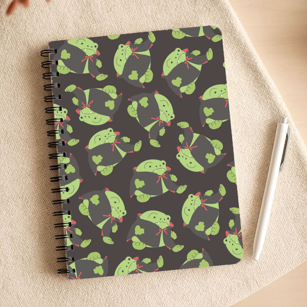 Vampire Frog Pattern  - Halloween Notepad