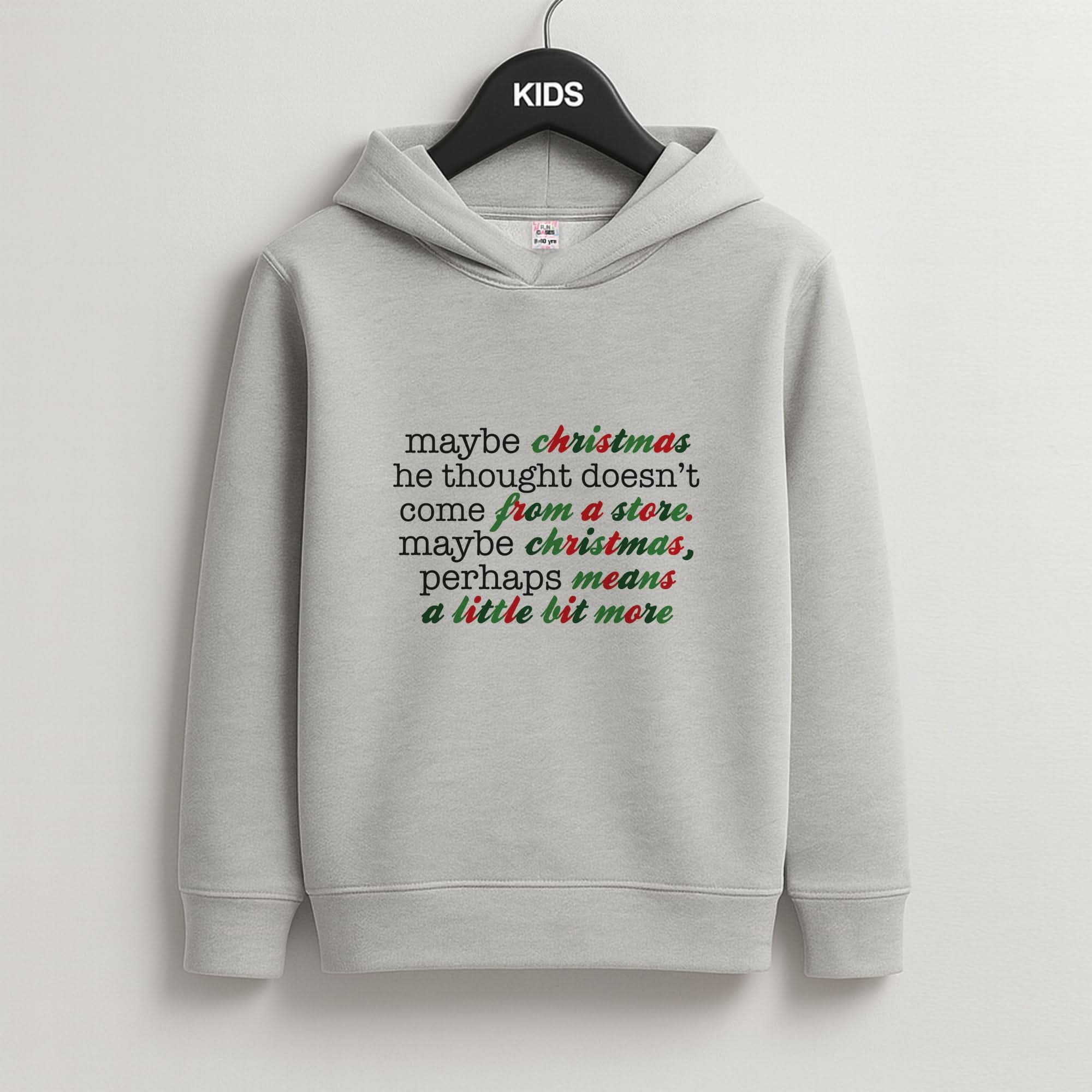 Green Creature Quote Grey Kids Hoodie