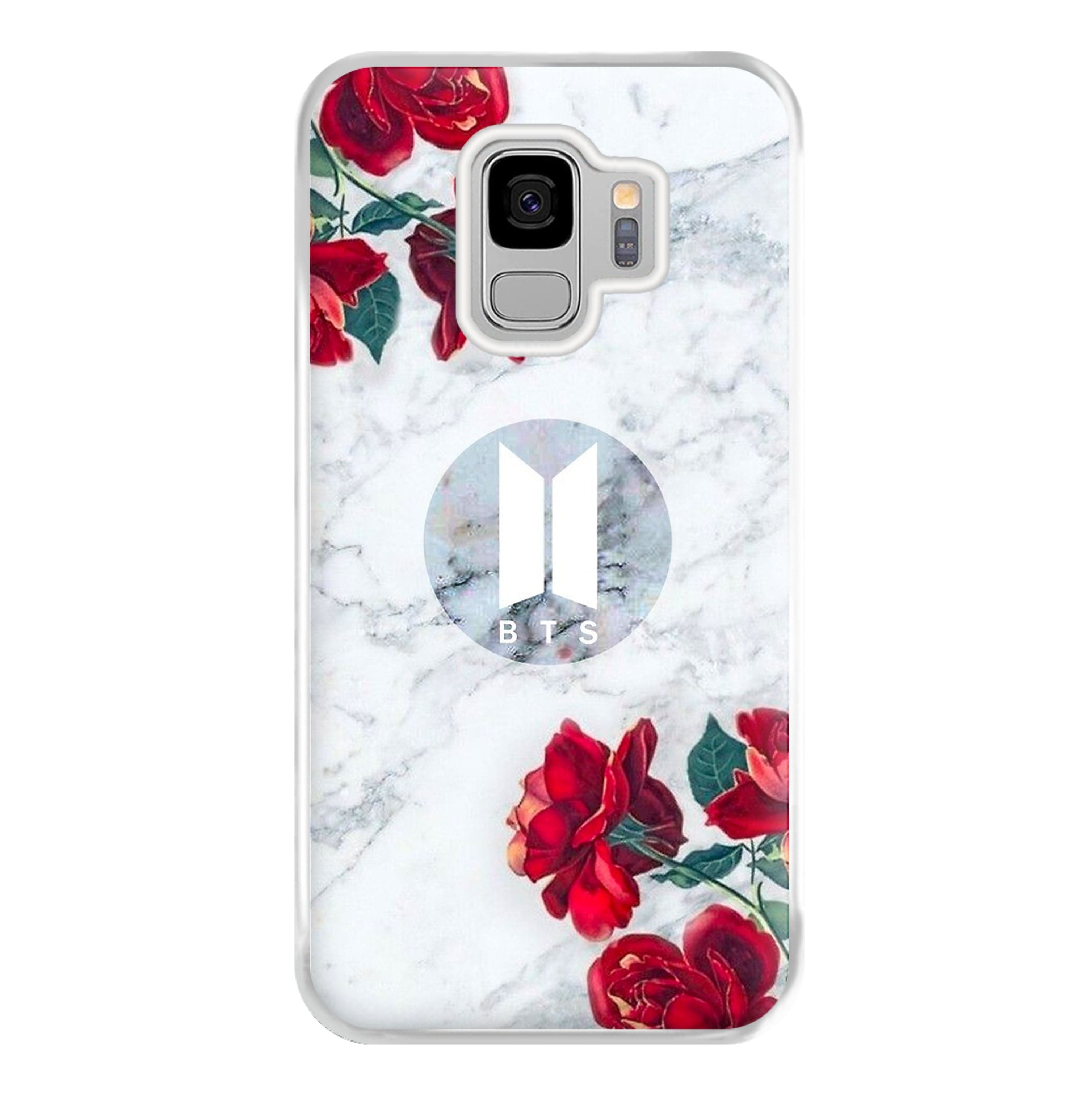 K-Pop Band Logo Marble Roses Phone Case