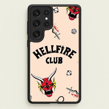Hellfire Club Icons Collage Peach Galaxy S23 Ultra Case