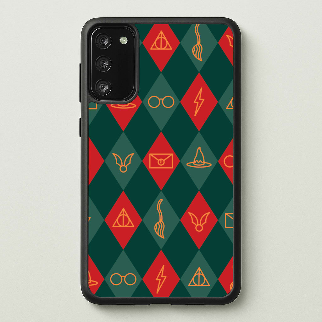 Christmas Wizard Icons Argyle Pattern Galaxy S20 Case
