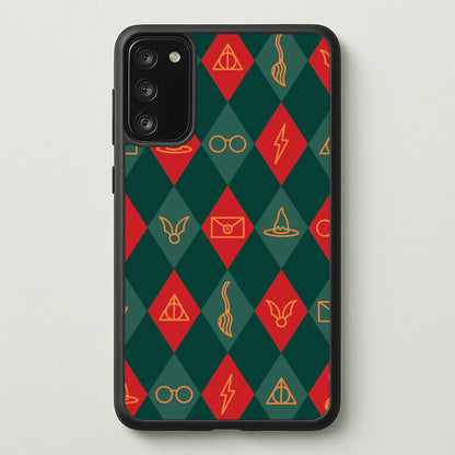 Christmas Wizard Icons Argyle Pattern Galaxy S20FE Case