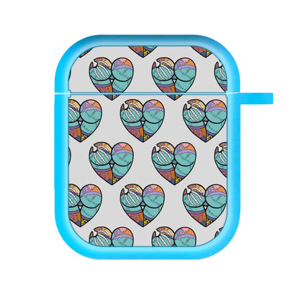 Sally And Jack Heart Pattern - TNBC AirPods Case