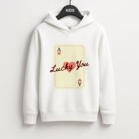Lucky You Card Kids Hoodie