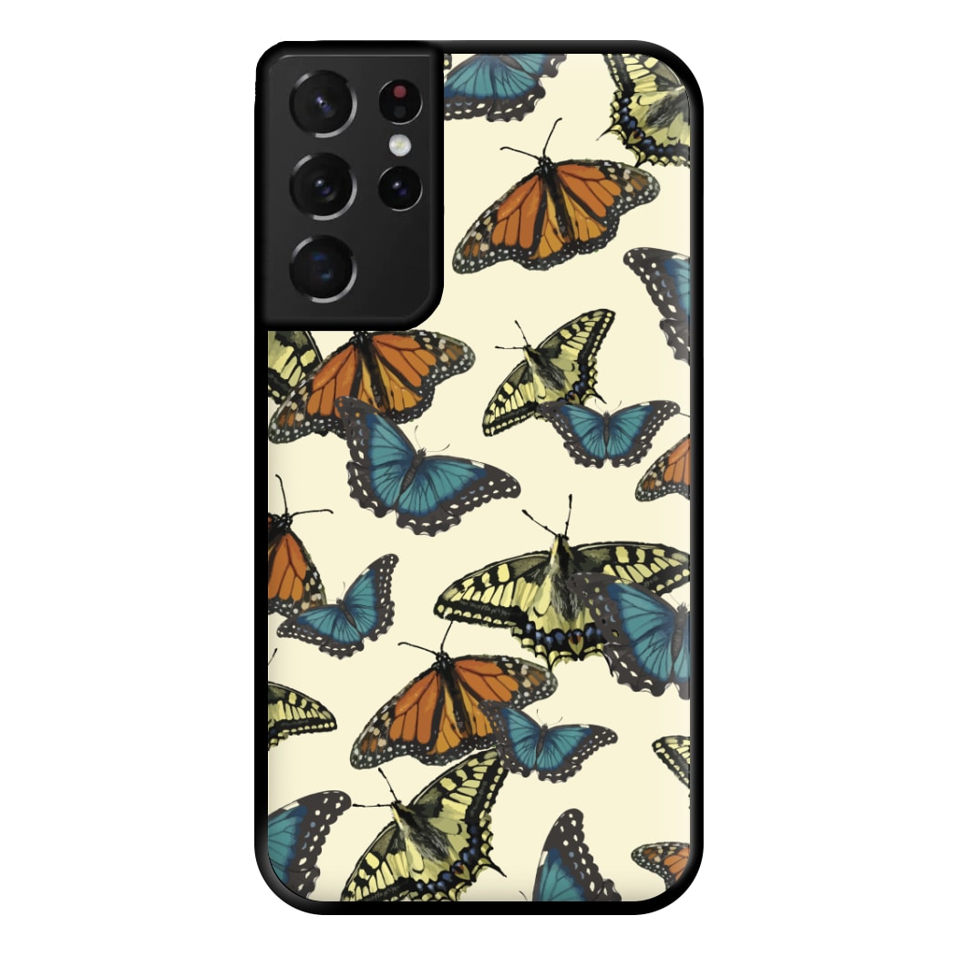 Butterfly Assortment Pattern Galaxy S21 Ultra Case