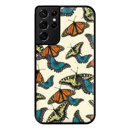 Butterfly Assortment Pattern Galaxy S21 Ultra Case