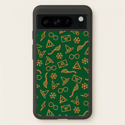 Christmas Wizard Icons Pattern Google Pixel 8 Pro Case