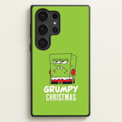 Grumpy Christmas Cartoon Sponge Galaxy S25 Ultra Case