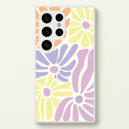 Pastel Abstract Flowers Galaxy S24 Ultra Case