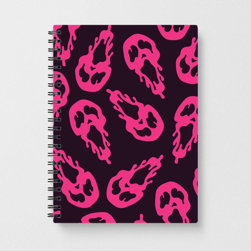 Trippy Ghost Face Pattern Notebook