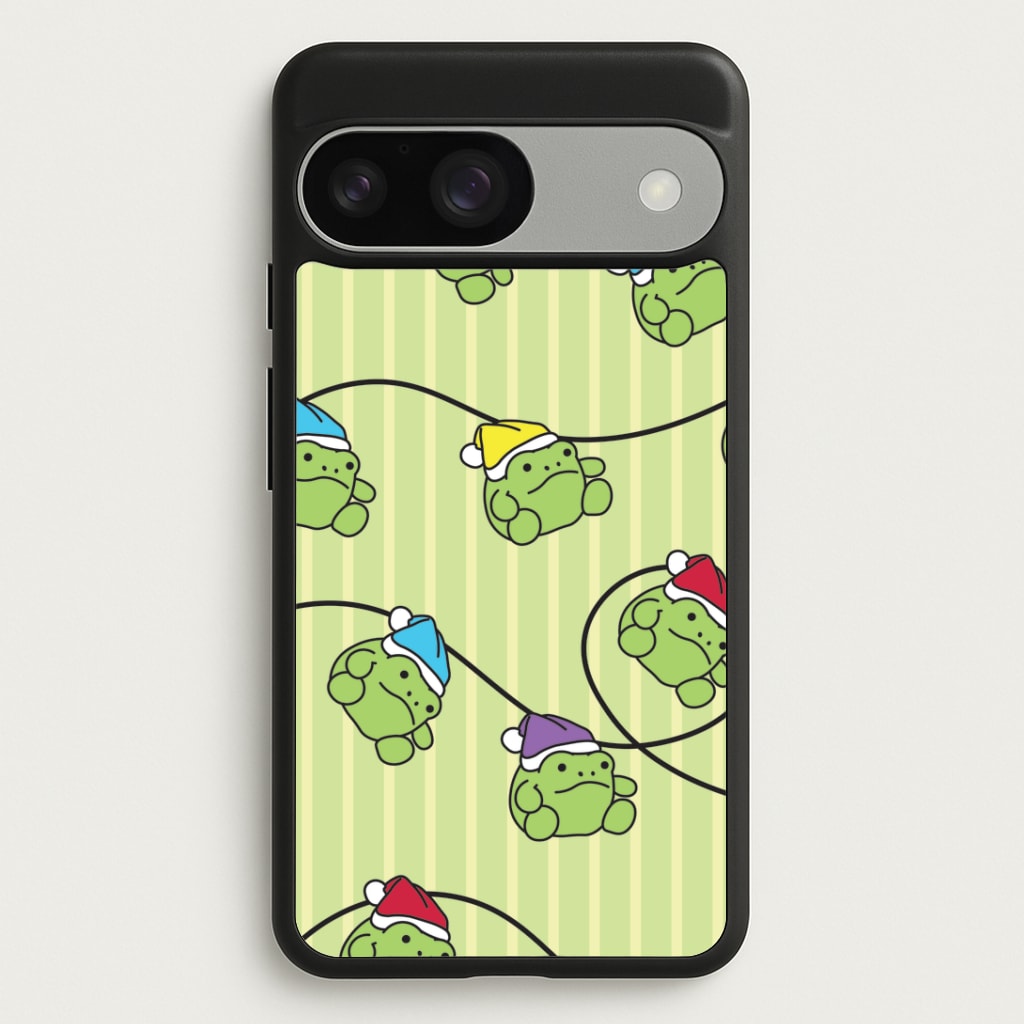 Christmas Frog Plush Fairylights Pattern Google Pixel 9 / 9 Pro Case