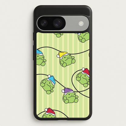 Christmas Frog Plush Fairylights Pattern Google Pixel 9 / 9 Pro Case