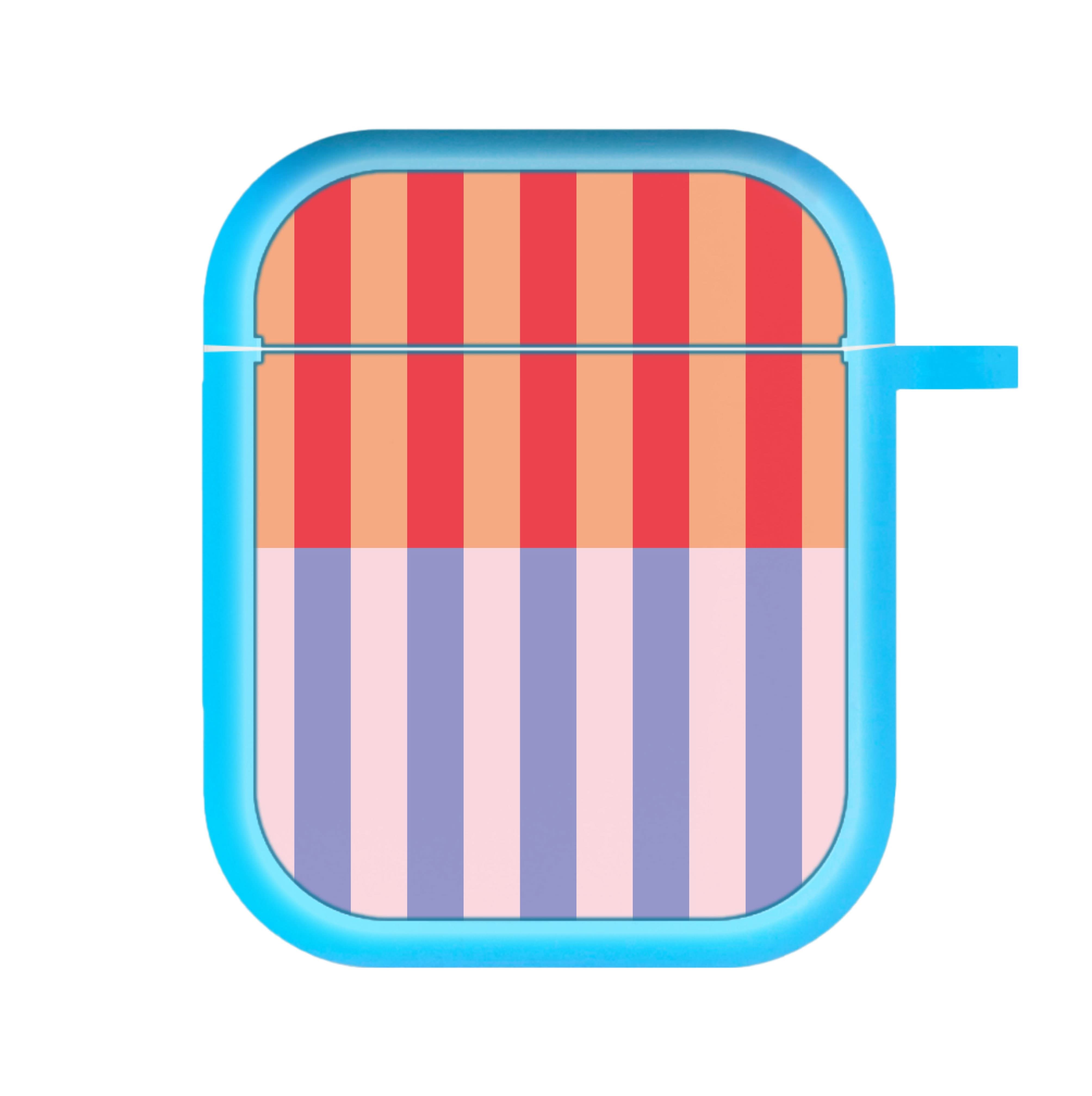 Multicoloured Pinstripe Abstract Pattern AirPods Case