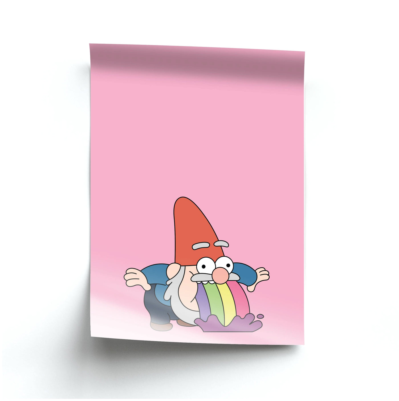 Garden Gnome Rainbow Poster