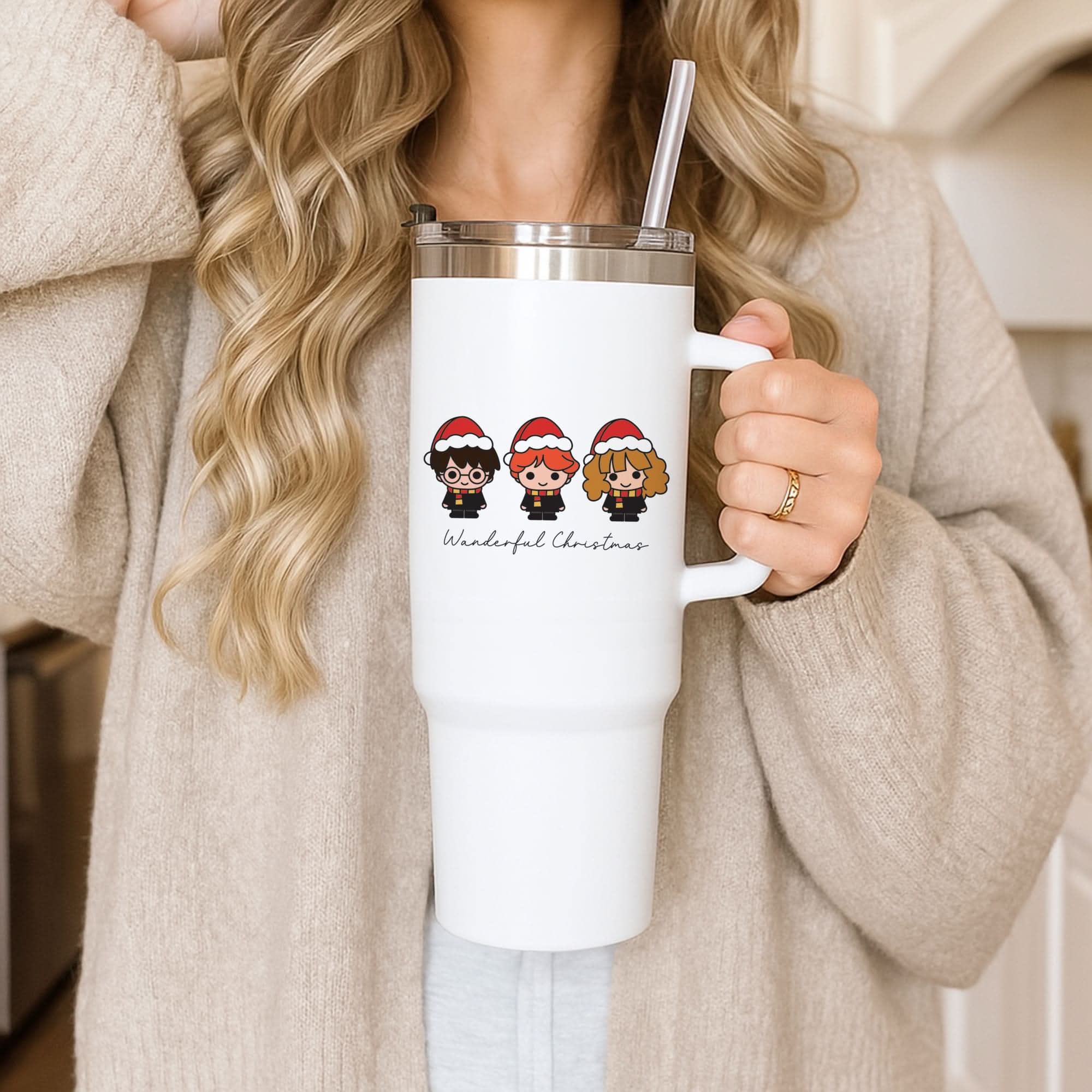 Wizards With Christmas Hats Tumbler