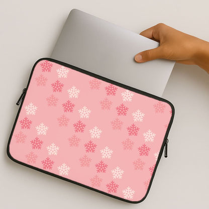 Red Slowflakes Christmas Pattern MacBook Cover